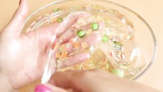Making Orange Clear Slime with Piping Bags! Most Satisfying Slime Video★ASMR★#Slime#ASMR#PipingBags