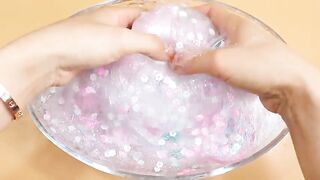 Making PINKMINT CLEAR Slime with Piping Bags! Most Satisfying Slime Video★ASMR★#ASMR#PipingBags