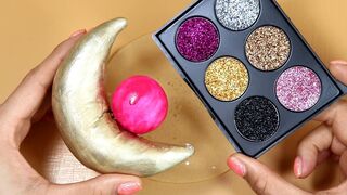 Slime Coloring Compilation With 1.claycracking 2.Glitter Eyeshadow 3.Pink Makeup 4.Gold Makeup