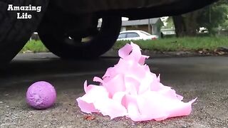 CRUSHING CRUNCHY AND SOFT THINGS with CAR! | FLORAL FOAM, SOAP AND MANY OTHER THINGS | ASMR