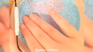 Bubbly Slime With Microphone ! Relaxing Sounds ! ( no talking ) Satisfying ASMR Video Compilation