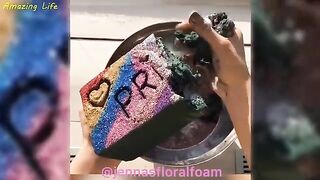 CRUSHING AND CUTTING FLORAL FOAM WET Vs DRY ( Relaxing Sound ) FLORAL FOAM SATISFYING ASMR