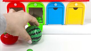 Oddly Satisfying Garage l 4 Soccer Balls FROM 4 Color ASMR Garage AND Rainbow Beads & Cutting ASMR