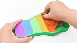 Satisfying Video | How To Make Rainbow Foot Cake With Kinetic Sand Cutting ASMR | Zon Zon