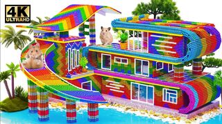 Satisfying And Relaxtion With Magnet Ball | How To Build Future Beach House Has Wavy Water Slide
