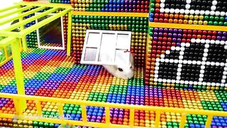 Satisfying Video | How To Make Slope Mansion Have Glass Elevator And Fish Pond Magnet Balls ASMR