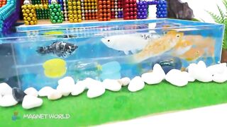 Satisfying Magnet Balls ASMR | How To Build Modern Mansion Has Giant Water Slide From Magnet Balls