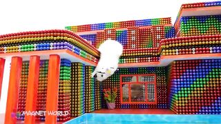 Satisfying Video With Magnet Balls | How To Make Minecraft Style Hillhouse Monster School For Pets