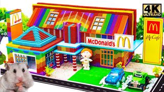 Satisfying And Relaxing With Magnet Balls ❤️ How To Make Miniature McDonalds Restaurant For Hamster