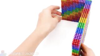 Satisfying Relaxing With Magnet Balls | Make Model House With Huge Garage And Rainbow Foundtain
