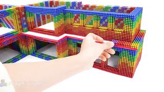 ASMR and Satisfying with Magnetic Balls | Build Beautyful House Has Water Slide For Fish And Hamster