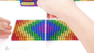 Build Winter Fair with Ice Rink, Merry-Go-Round and Rainbow Fountain From Magnetic Balls Satisfying