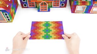 DIY - Build Town Hall With Waterwheel For Hamster From Magnetic Balls ( Satisfying ) | Magnet World