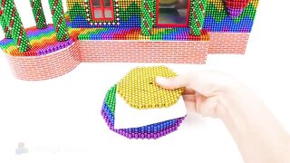 Build Gingerbread House For Hamster From Magnetic Balls (Asmr Satisfying) | Magnet World Handicraft