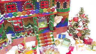 Build Gingerbread House For Hamster From Magnetic Balls (Asmr Satisfying) | Magnet World Handicraft