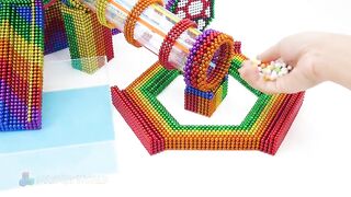 Build Rainbow Super Mario Playgrounds Has Cute Dog House From Magnetic Balls (Satisfying)