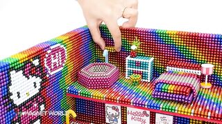 Build Aquarium Around Rainbow Hello Kitty Miniature House For Hamster With Magnetic Balls Satisfying