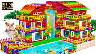 Build Villa House Swimming Pools Fish Tank For Hamster From Magnetic Balls Satisfying