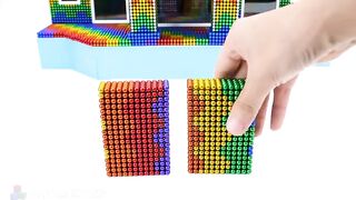 Build Tropical Modern Mansion and Swimming Pools for Hamster from Magnetic Balls Satisfying