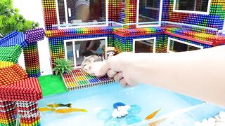 Build Millionaire Mansion Have Water Slide Swimming pools for Hamster From Magnetic Balls Satisfying