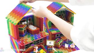 DIY Miniature House for Hamster Has Rainbow Step From Magnetic Balls Satisfying