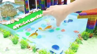 DIY - Build Large Beautyful Castle Have Waterslide For Turtle And Hamster With Magnetic Balls