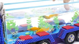 ASMR - Build Transformers Optimus Prime Truck with Fish Tank  From Magnetic Balls Satisfying