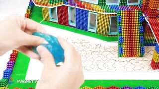 ASMR - Build Lovely Mansion Has Swimming Pools for Hamster Magnetic Balls Satisfying