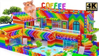 DIY - Build Awesome Urban Coffee House has Pools Fish Pond and Hamster Magnetic Balls Satisfying