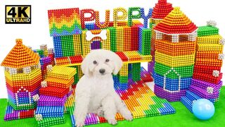 DIY - Build Mega Castle Puppy Dog House with Magnetic Balls (Satisfying) | Magnet World