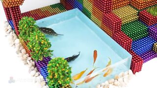 DIY - Build Mega Villa House Has Waterfall Fish Pond For Hamster with Magnetic Balls (Satisfying)