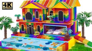 DIY - Build Mega Mansion House Has Swimming Pool  From Magnetic Balls (Satisfying ASMR) | MW Series