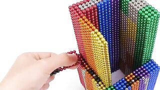 DIY - Build Rainbow House Waterwhell and Fish Pond From Magnetic Balls (Satisfying ASMR) | MW Series