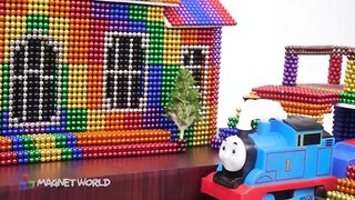 DIY - Build Train Station with Incredible Railway From Magnetic Balls (Satisfying ASMR) | MW Series