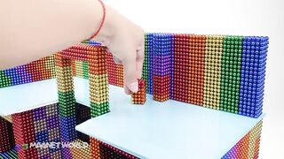 DIY - How To Make  Mansion House With Leds Light  From Magnetic Balls (Satisfying ASMR ) | MW Series
