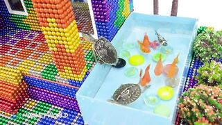 How to Build Magic House  Swimming Pool From Magnetic Balls (Satisfying ASMR) | Magnet World Series
