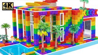 DIY - How To Build Rainbow Luxury Hotel  From Magnetic Balls (Satisfying ASMR) | Magnet World 4K