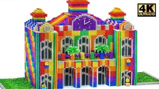 DIY - How To Build Rainbow Grand Central Railway Station (Satisfying ASMR MagneticBalls) | MW Series