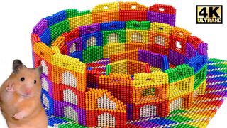 DIY - HowTo Make Playground Colosseum Rome For Hamster (ASMR Satisfying) | Magnet World Series #224