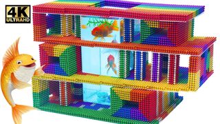 DIY - HowTo Make Fish Pond Modern Mansion Magnetic Balls (ASMR Satisfying) | Magnet World Series#219