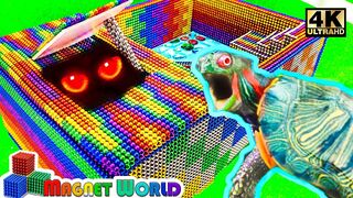 DIY - Howto Surprise Turtle with Underground House Had Underground Swimming Pool | Magnet World #209
