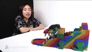 DIY - How To Make Dinosaur Playground For Hamster From Magnetic Balls (Satisfying) | Relaxing Video