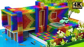 Build Beautiful House with Pool and Garden From Magnetic Balls (Satisfying) | Magnet World Series