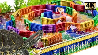 How To Make Maze Inside Aquarium For Pet From Magnetic Balls (Satisfying) | Magnet World Series