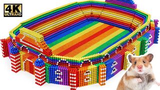 DIY - How To Build Stadium Playground For Pet From Magnetic Balls (Satisfying) | Magnet World Series