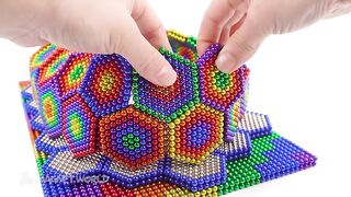 Build Fish Pond Around Turtle Tank From Magnetic Balls (Satisfying & Relax) | Magnet World Series