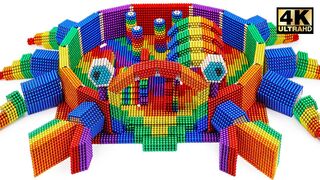 How To Build Crab Playground For Hamster From Magnetic Balls (Satisfying) | Magnet World Series