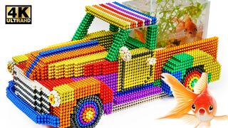 DIY - How To Make An Aquarium Truck From Magnetic Balls (Satisfying) | Magnet World Series