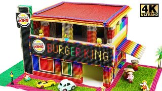 Super Creative - Build Burger King Shop Using Magnetic Balls (Satisfying) | Magnet World Series