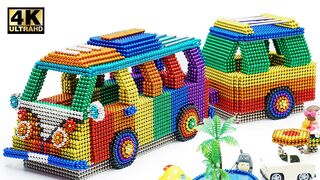 Most Creative - How To Make Camping Car From Magnetic Balls (Satisfying) | Magnet World Series